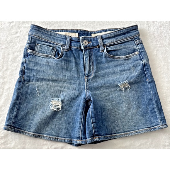 Anthropologie PILCRO Blue Denim Shorts SZ 26 (30") Slim Boyfriend - Picture 3 of 16